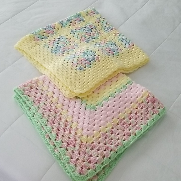 Handmade crochet baby blankets